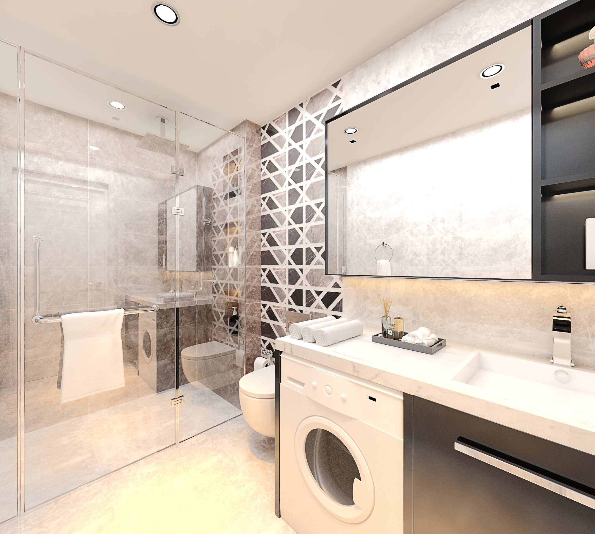 Luxuriöses 1+1 Apartment mit Meerblick und Bergblick in Alanya
