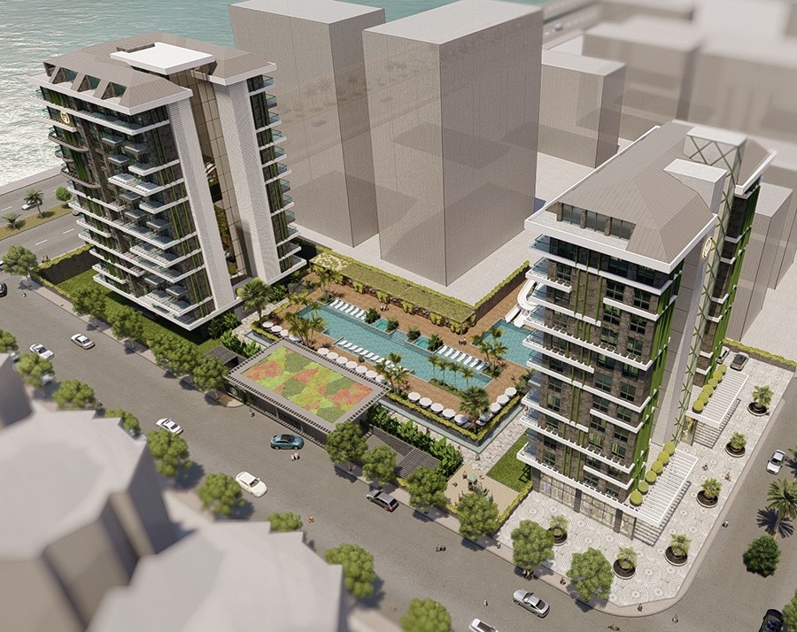 Luxuriöse 1+1 Wohnung mit atemberaubendem Blick, Alanya - Mahmutlar