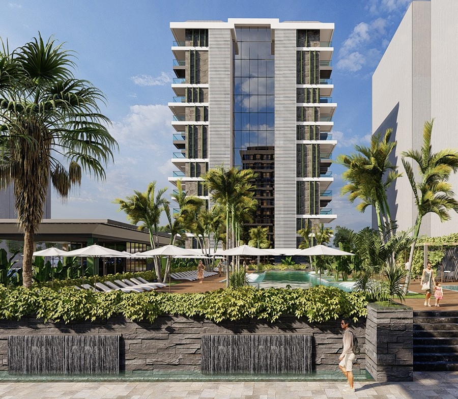 Luxuriöse 1+1 Wohnung mit atemberaubendem Blick, Alanya - Mahmutlar