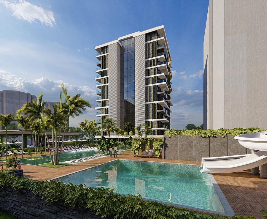 Luxuriöse 1+1 Wohnung mit atemberaubendem Blick, Alanya - Mahmutlar