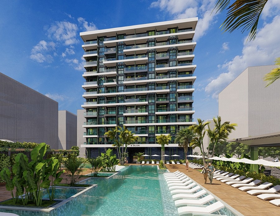 Luxuriöse 1+1 Wohnung mit atemberaubendem Blick, Alanya - Mahmutlar