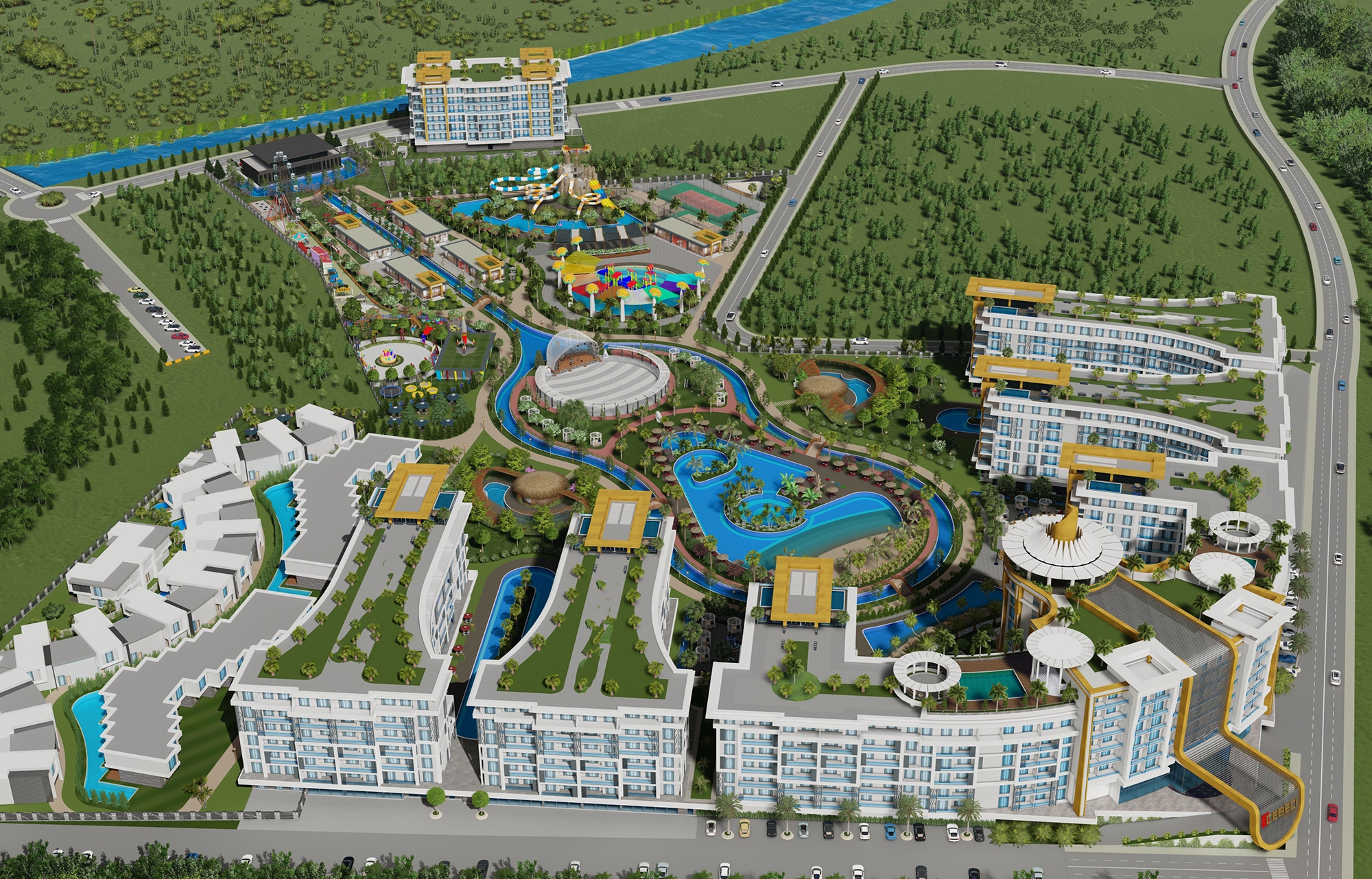 Ylellinen 1+1 Asunto meri- ja vuorinäköalalla, Alanya - Turkler