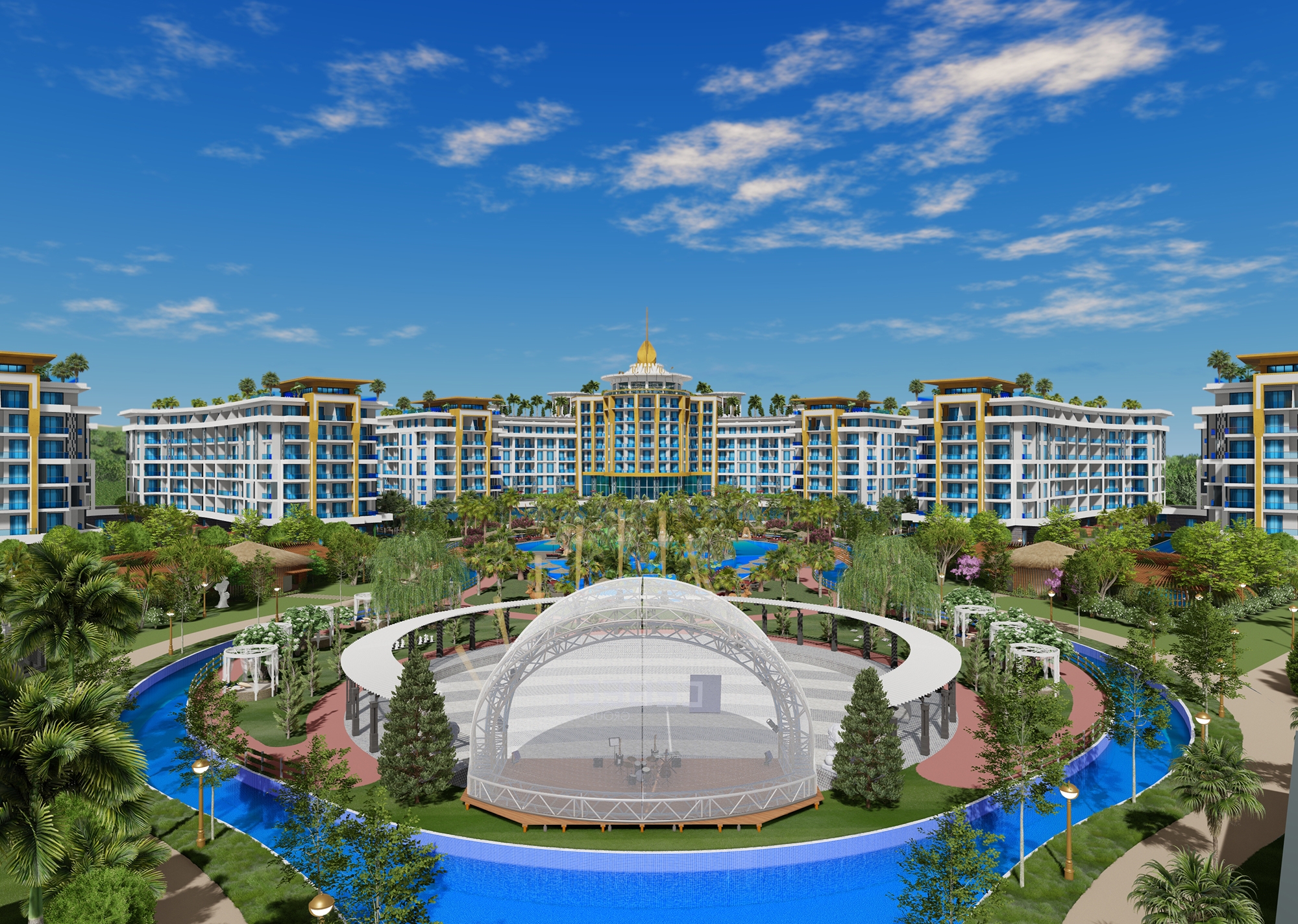 Ylellinen 1+1 Asunto meri- ja vuorinäköalalla, Alanya - Turkler
