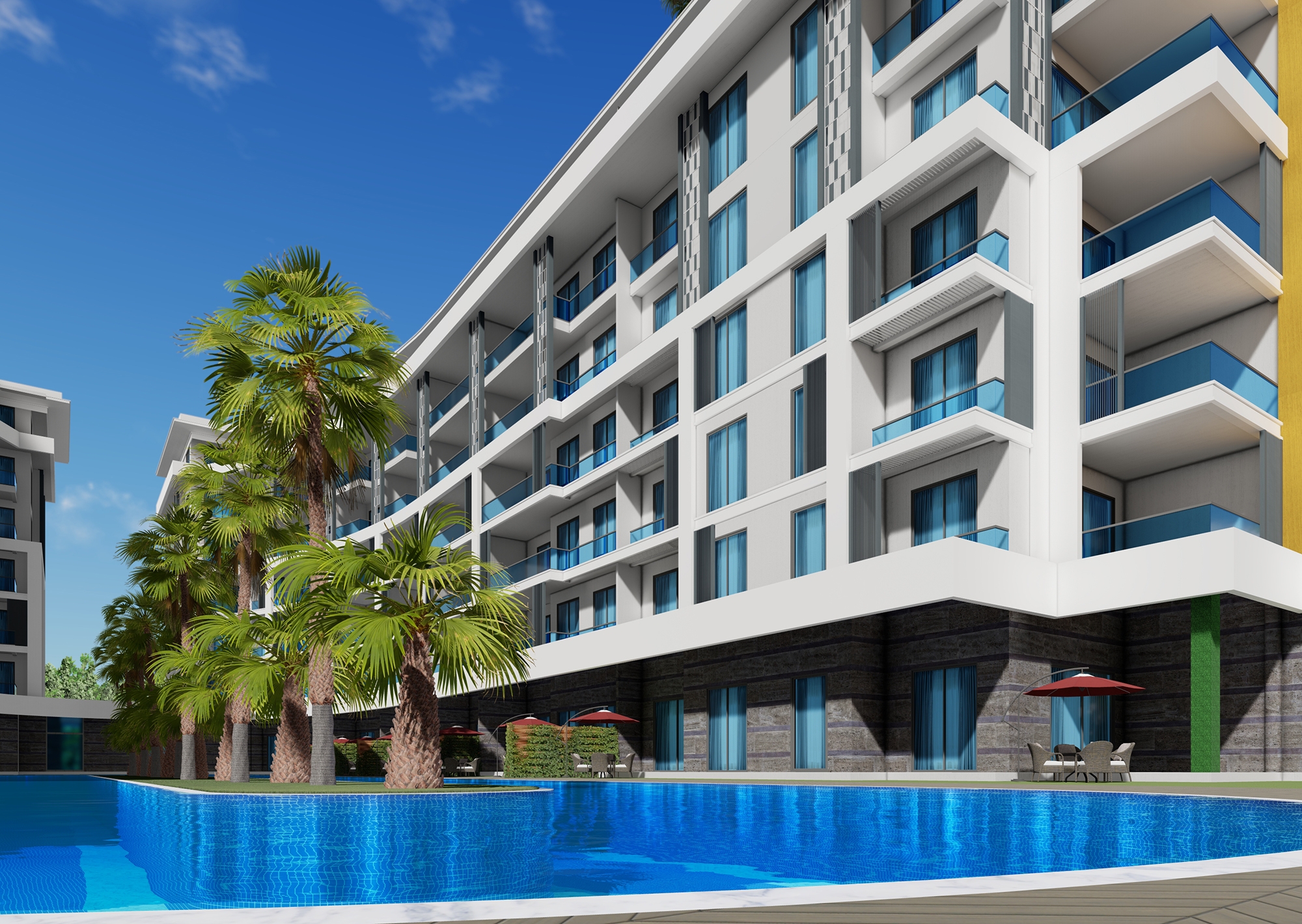 Ylellinen 1+1 Asunto meri- ja vuorinäköalalla, Alanya - Turkler