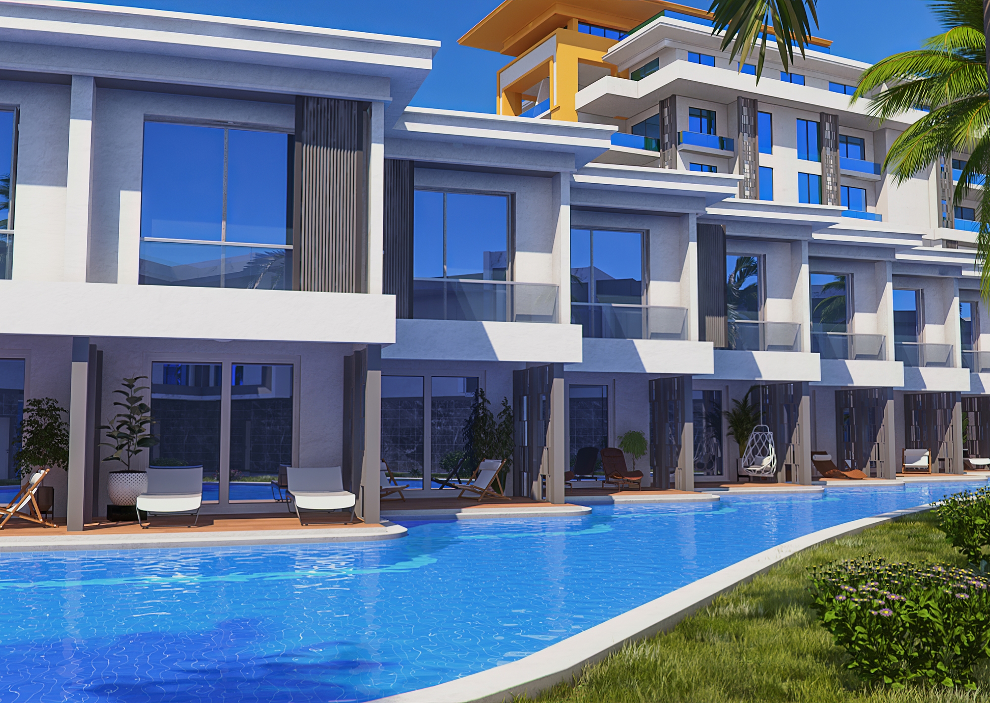 Ylellinen 1+1 Asunto meri- ja vuorinäköalalla, Alanya - Turkler