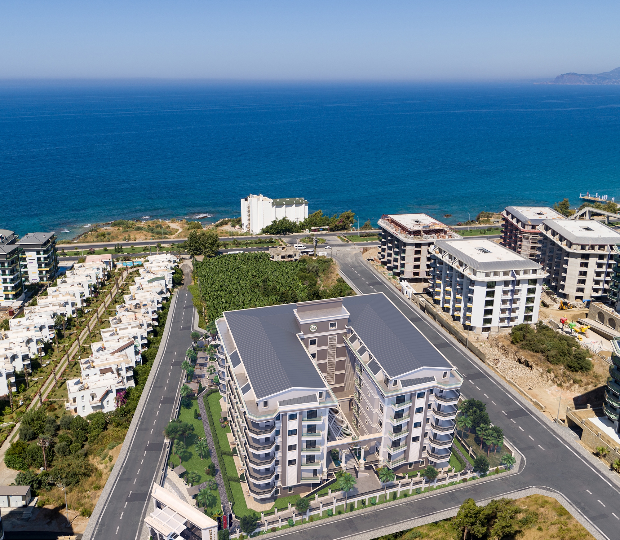 Luksus 2+1 Lejlighed med Hav- og Bjergudsigt i Kargicak, Alanya