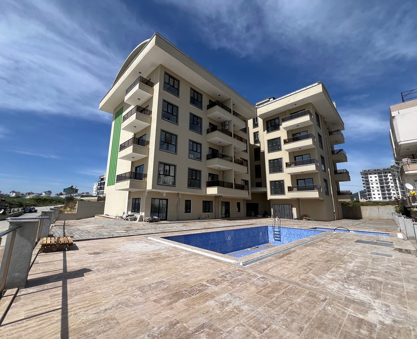 Luxus 1+1 Wohnung mit Meerblick in Payallar, Alanya