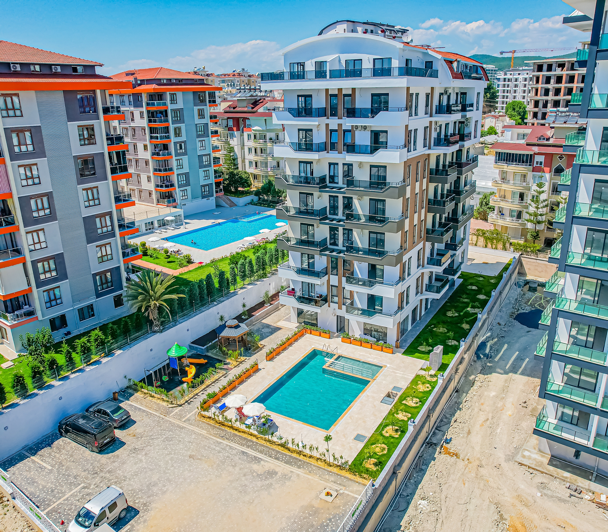 Luxuriöse 3+1 Wohnung mit Bergblick, Alanya - Avsallar