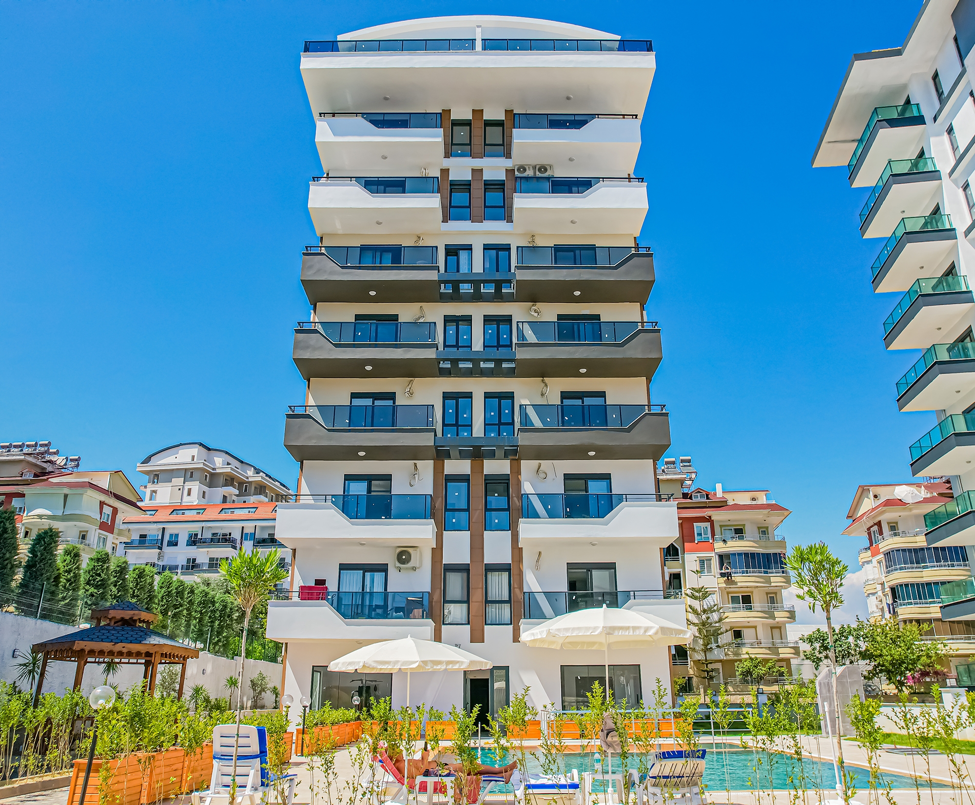 Luxuriöse 3+1 Wohnung mit Bergblick, Alanya - Avsallar