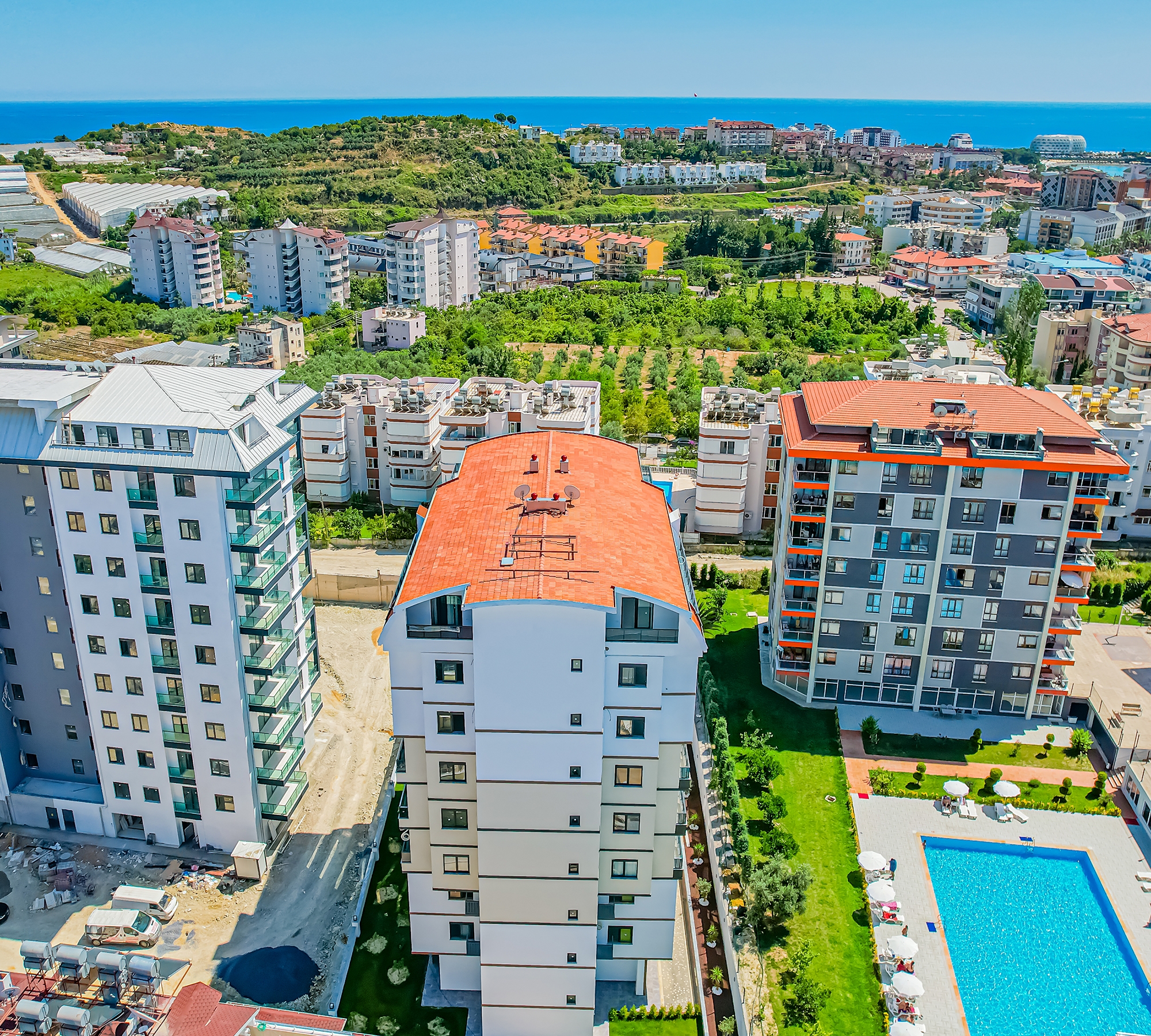 Luxuriöse 3+1 Wohnung mit Bergblick, Alanya - Avsallar