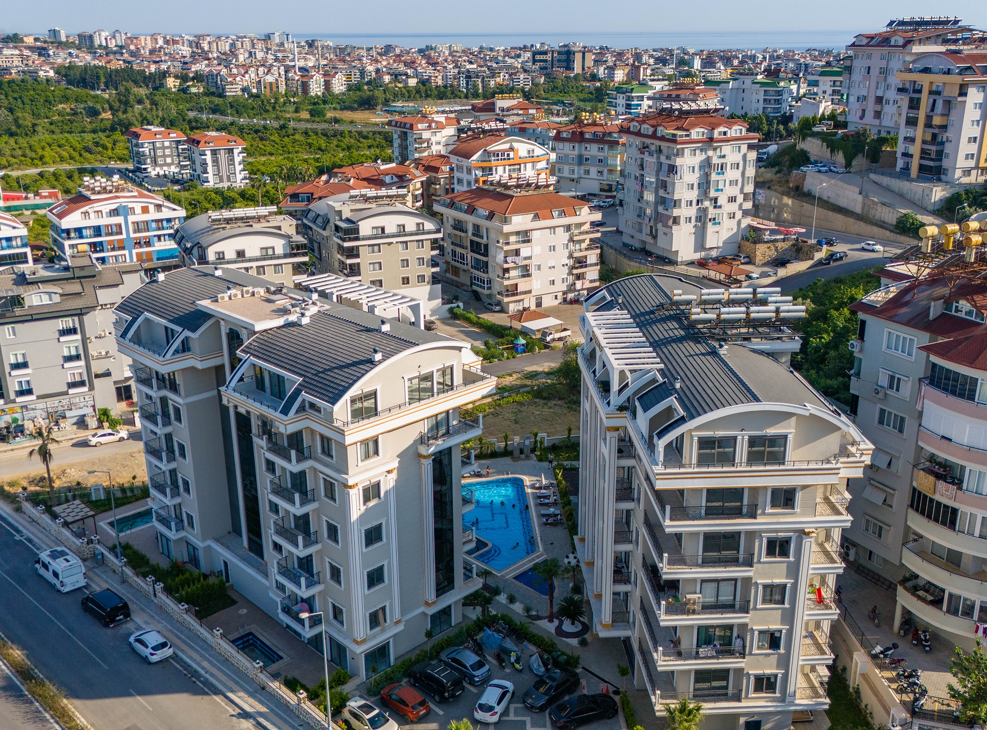 Luksus 1+1 Lejlighed med Hav- og Slotsudsigt i Alanya - Oba