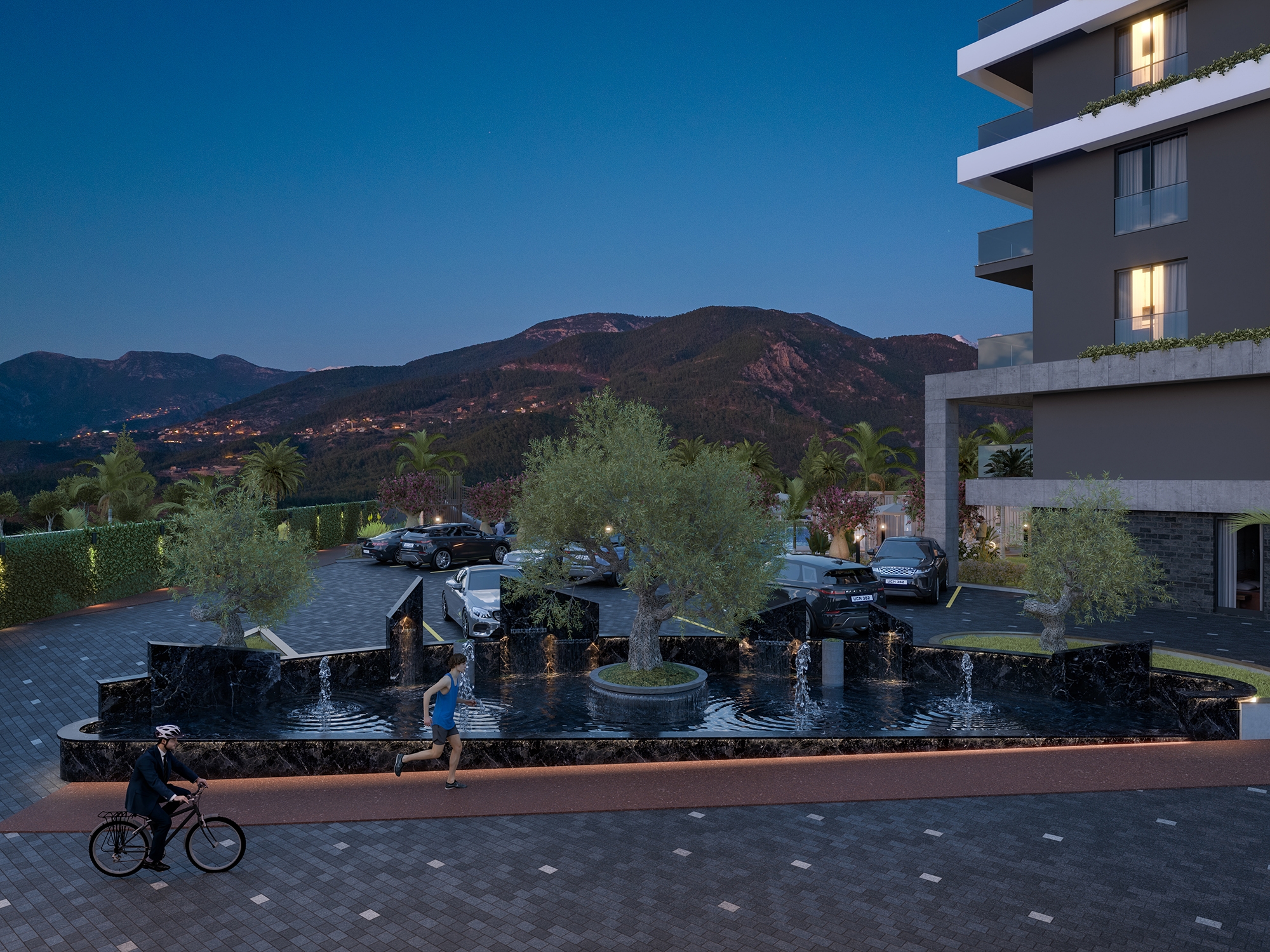 Luksuriøs 1+1 Lejlighed med Hav- og Slotsudsigt, Alanya-Kestel