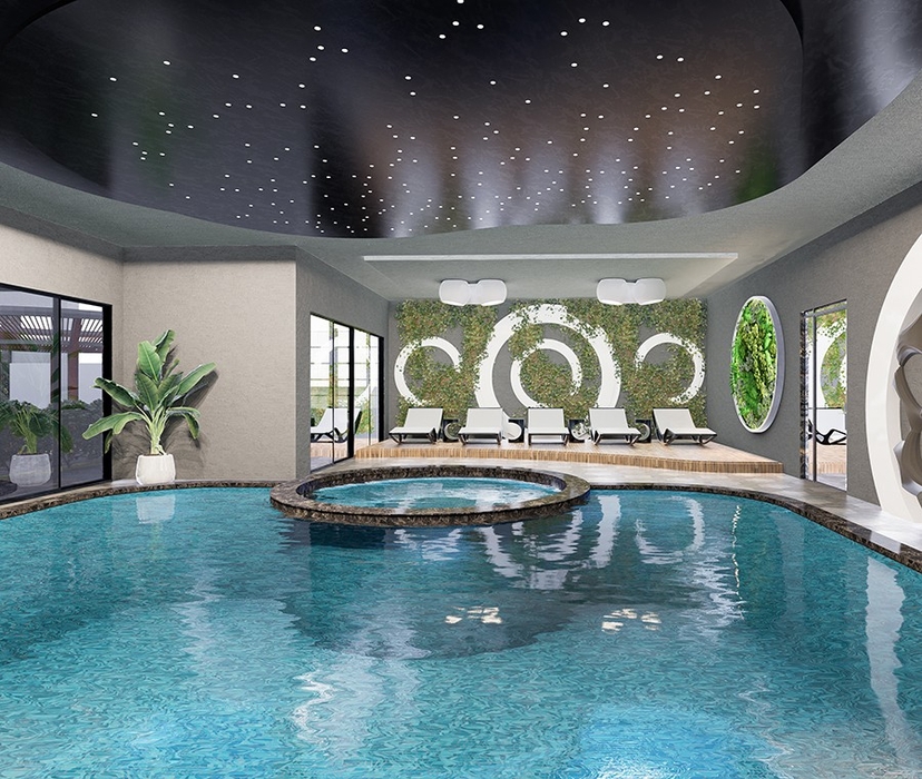 Luxuriöses 1+1 Apartment mit Meerblick und Bergblick, Alanya