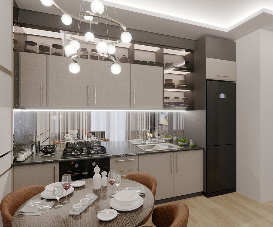 Luxuriöses 1+1 Apartment mit Meerblick und Bergblick, Alanya