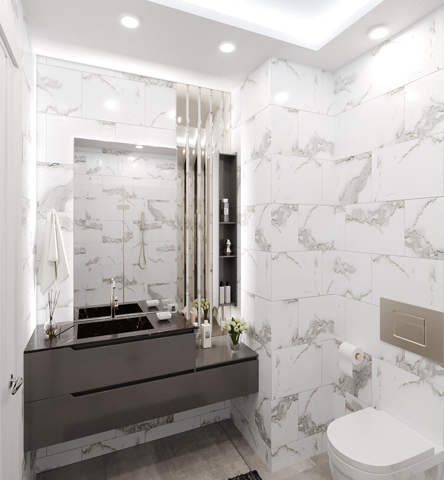 Luxuriöses 1+1 Apartment mit Meerblick und Bergblick, Alanya