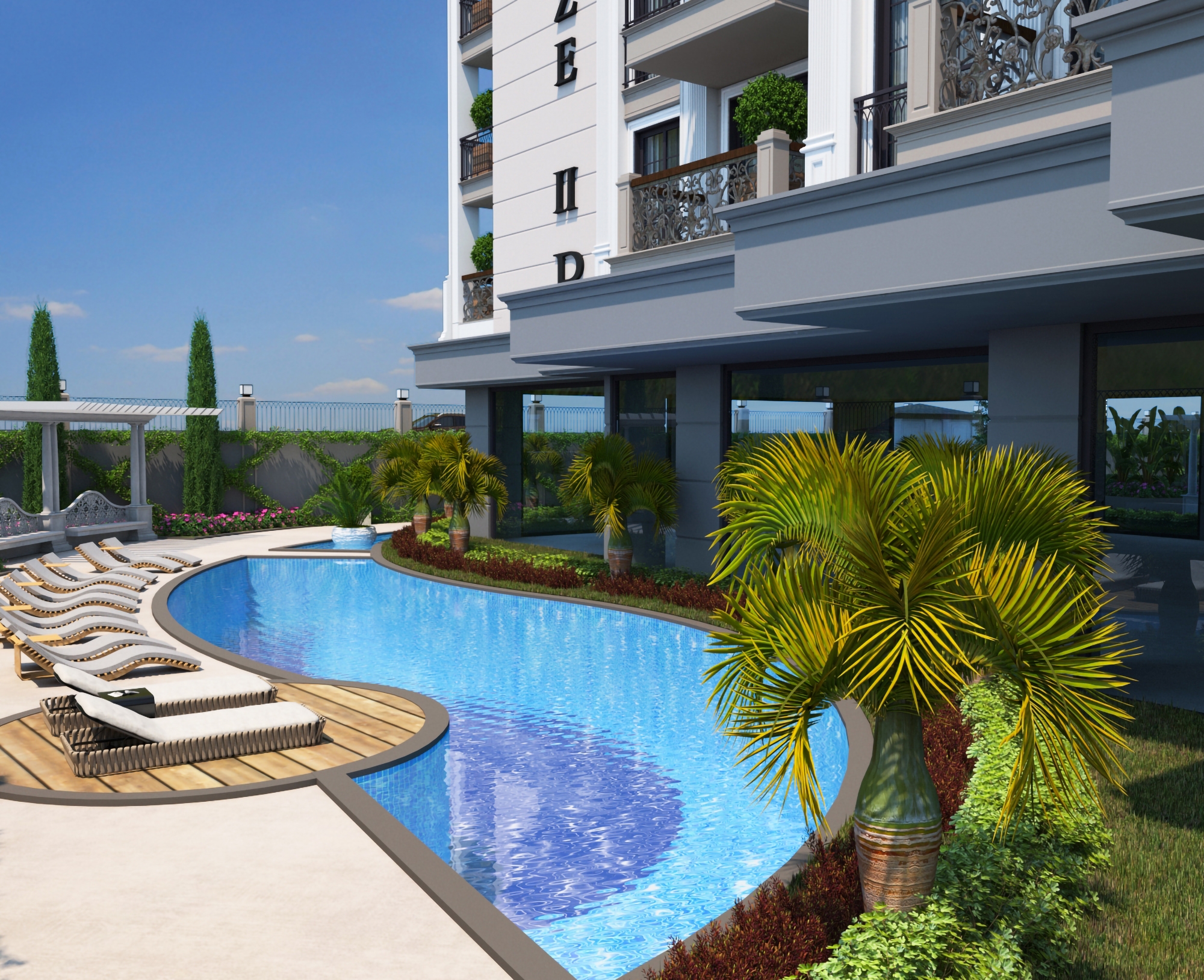 Luxury 1+1 Apartment with Sea, Castle, and Mountain Views in Alanya Center