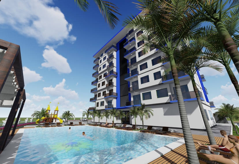 Havudsigt 1+1 Lejlighed i Avsallar, Alanya