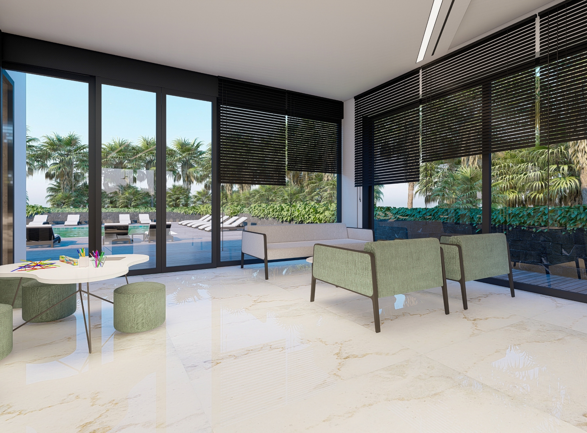 Luxuriöse 2+1 Wohnung mit Meerblick und Bergblick in Alanya Avsallar