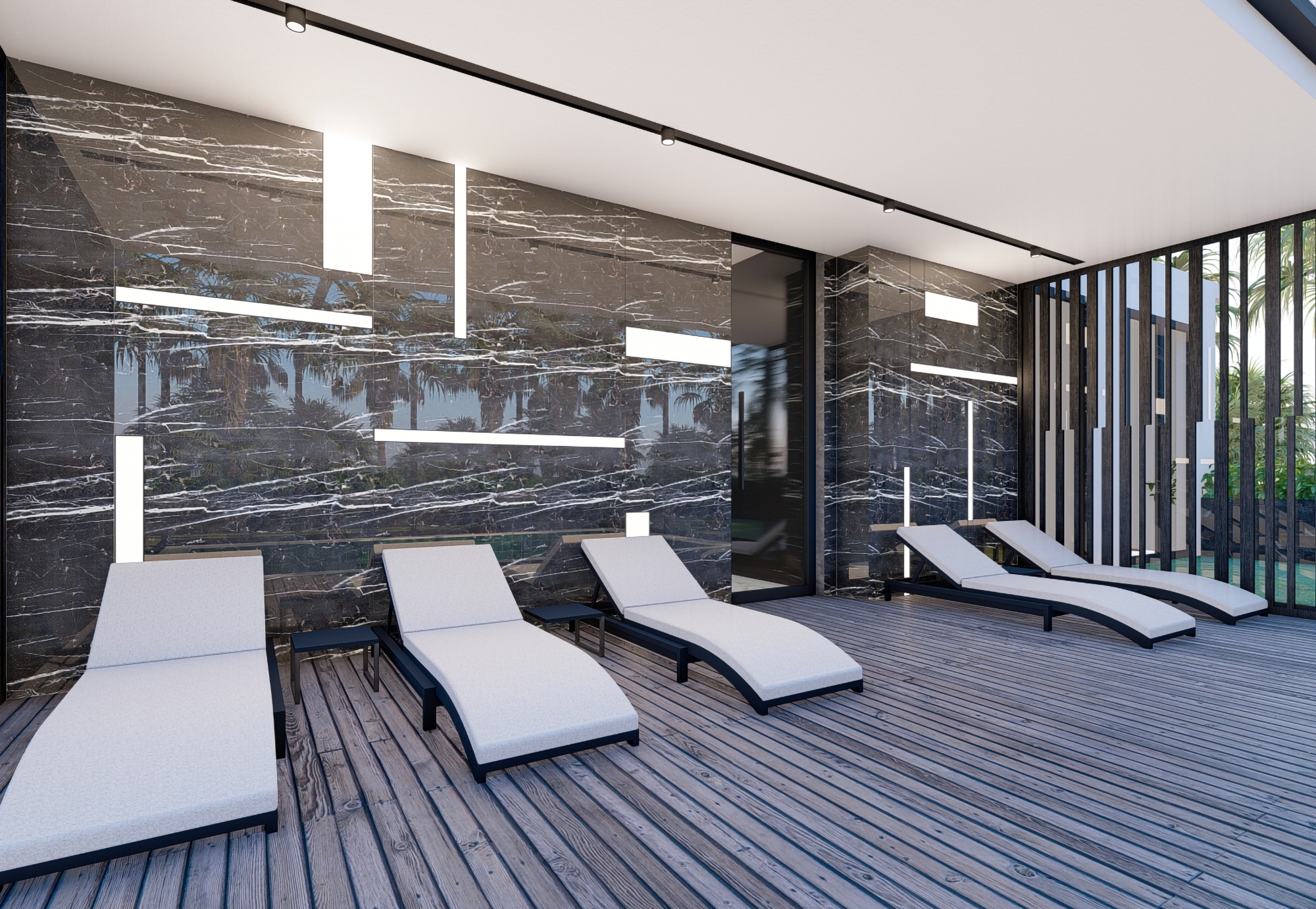 Luxuriöse 2+1 Wohnung mit Meerblick und Bergblick in Alanya Avsallar