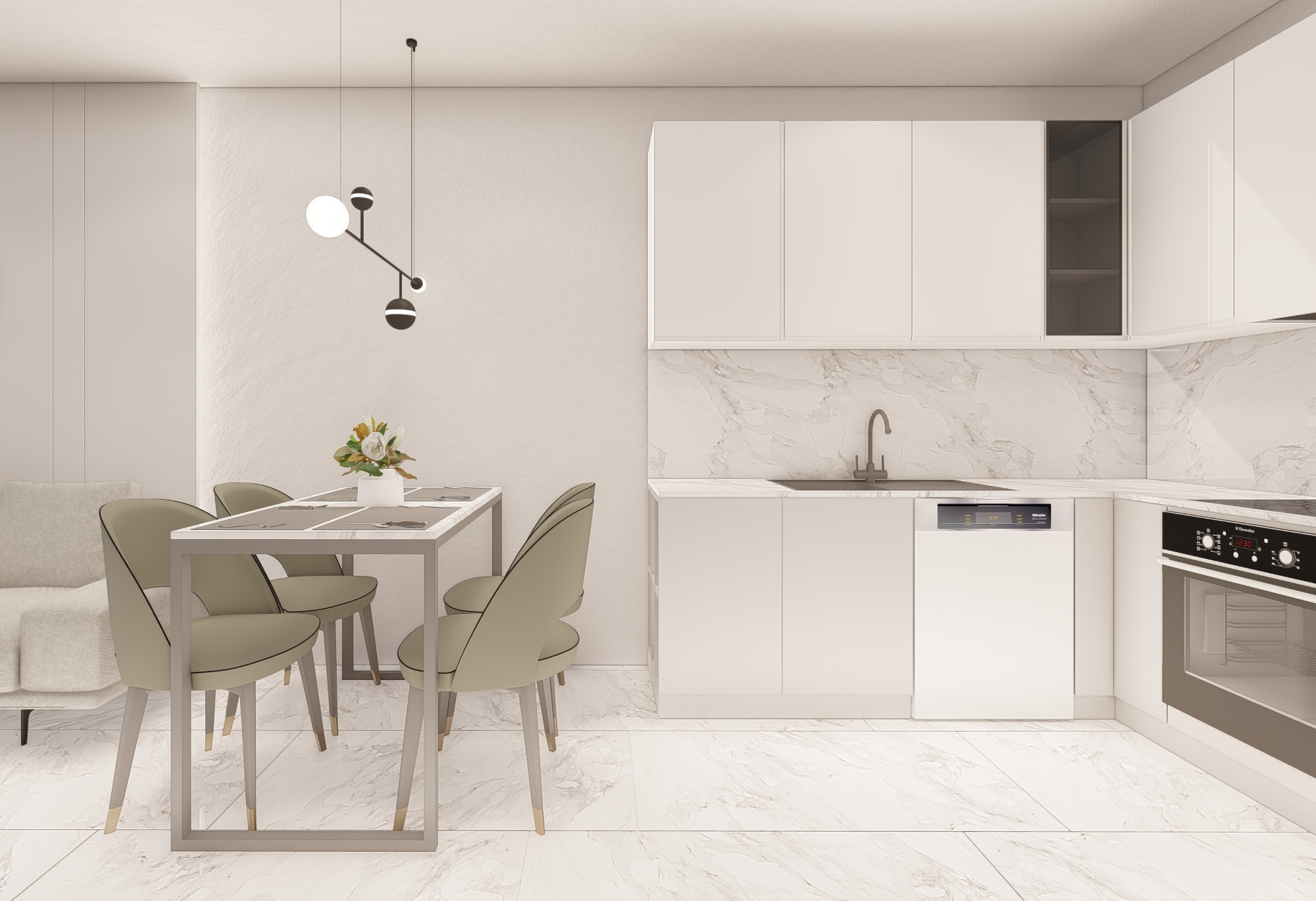 Luxuriöse 2+1 Wohnung mit Meerblick und Bergblick in Alanya Avsallar