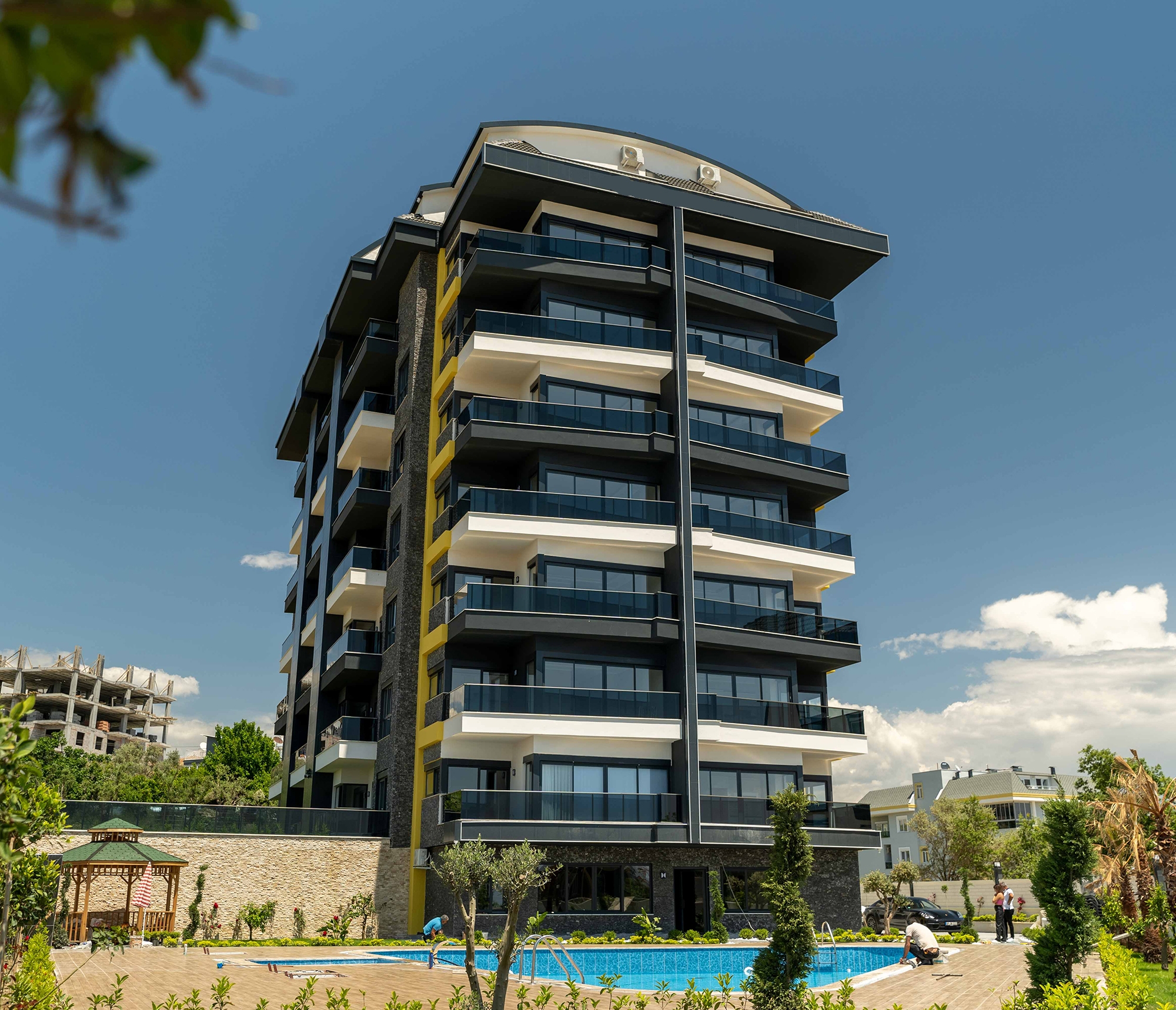 Luksuriøs 1+1 Leilighet med Sjø- og Fjellutsikt i Alanya, Avsallar