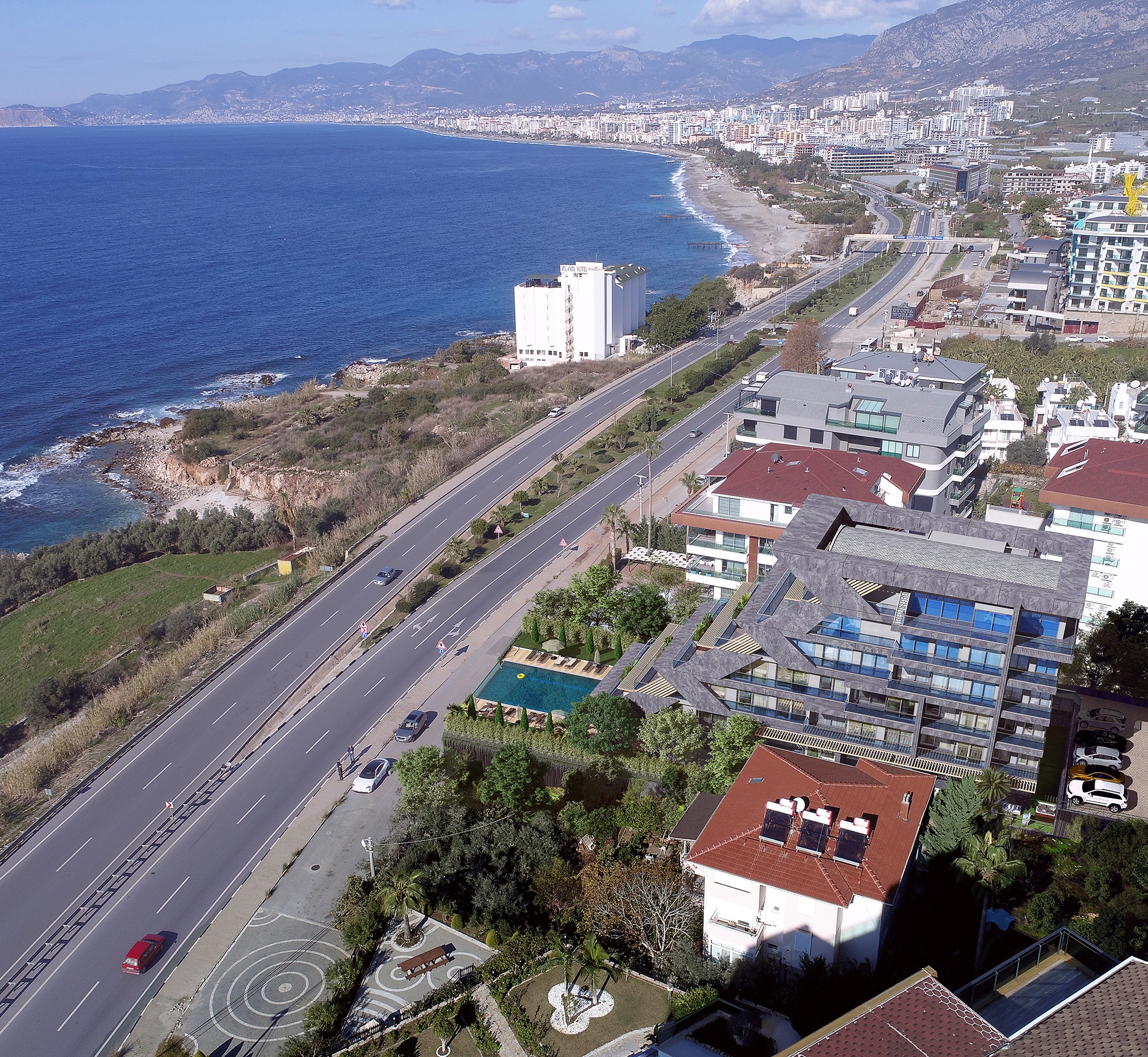 Luksus 2+1 Lejlighed med Hav- og Bjergudsigt, Alanya - Kargicak