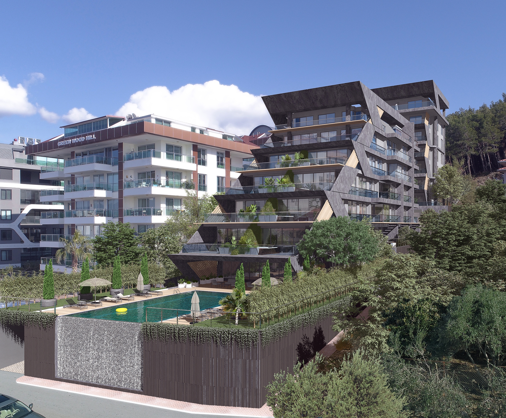 Luksus 2+1 Lejlighed med Hav- og Bjergudsigt, Alanya - Kargicak