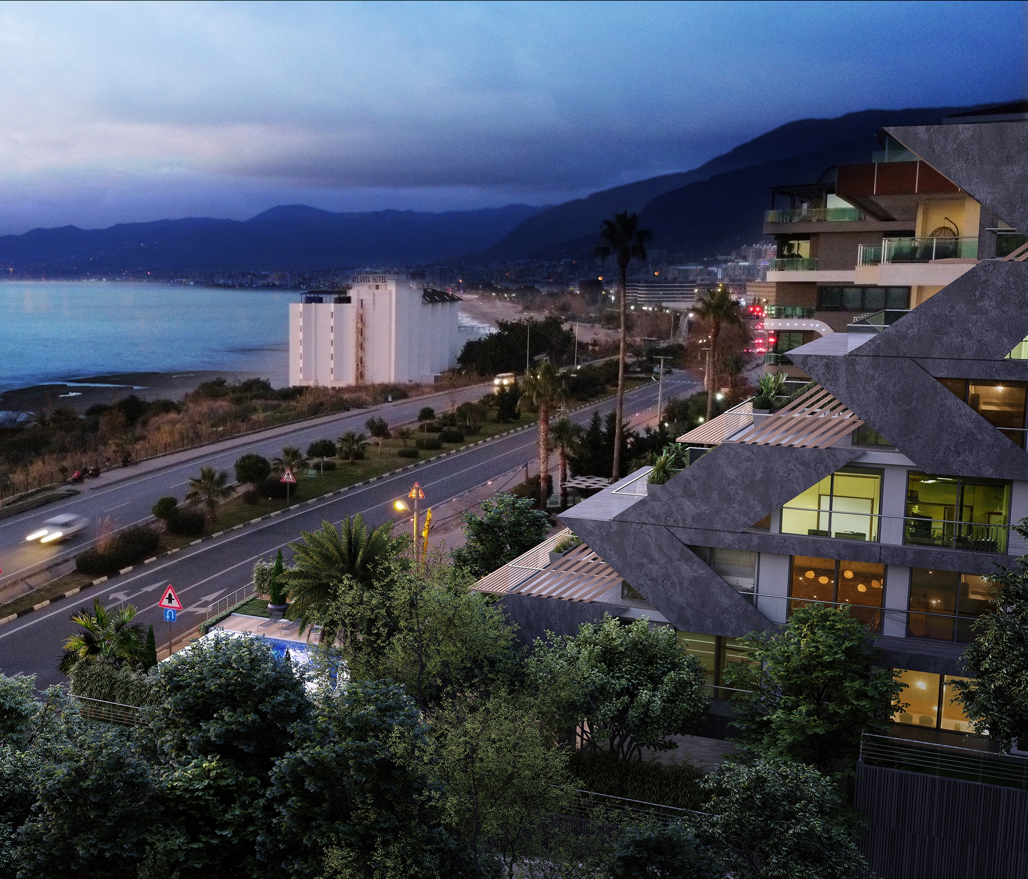 Luksus 2+1 Lejlighed med Hav- og Bjergudsigt, Alanya - Kargicak