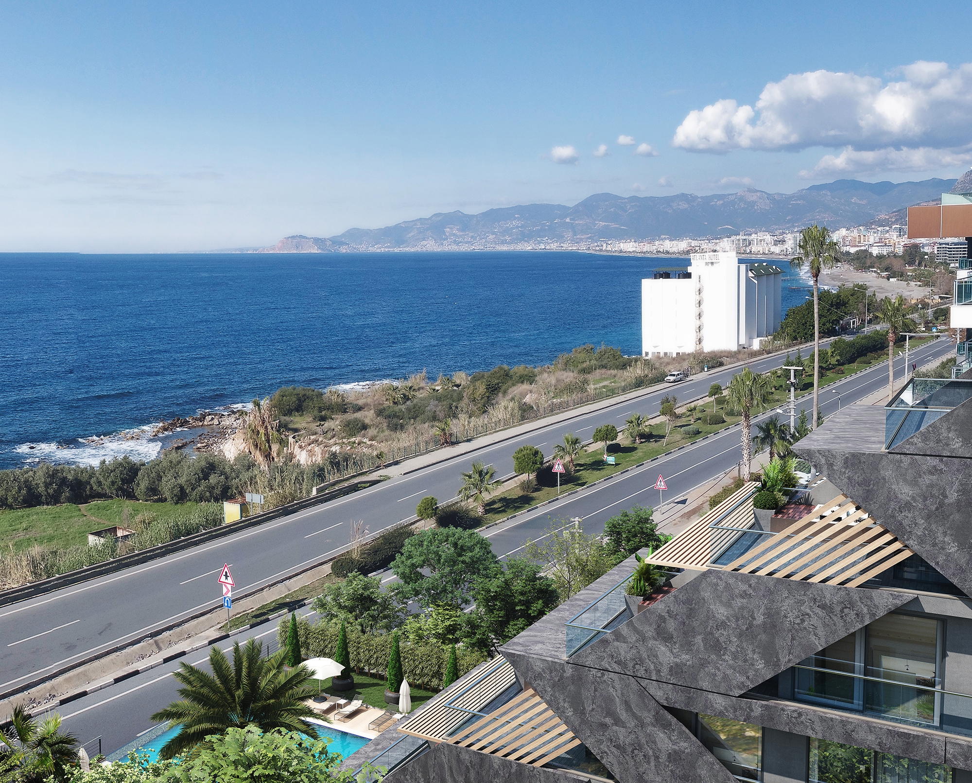 Luksus 2+1 Lejlighed med Hav- og Bjergudsigt, Alanya - Kargicak