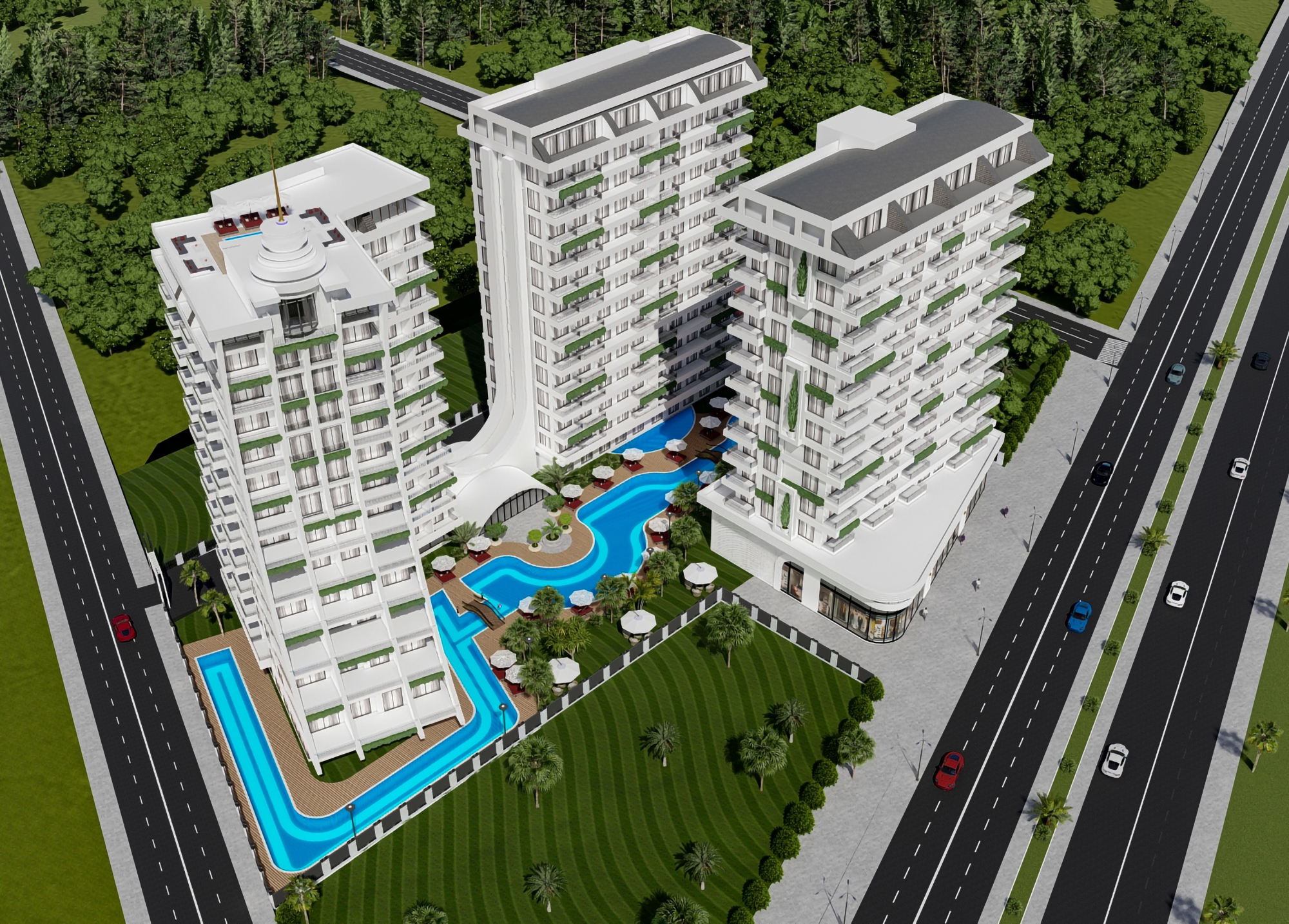 Luksus 1+1 Lejlighed med Hav- og Bjergudsigt, Alanya - Mahmutlar