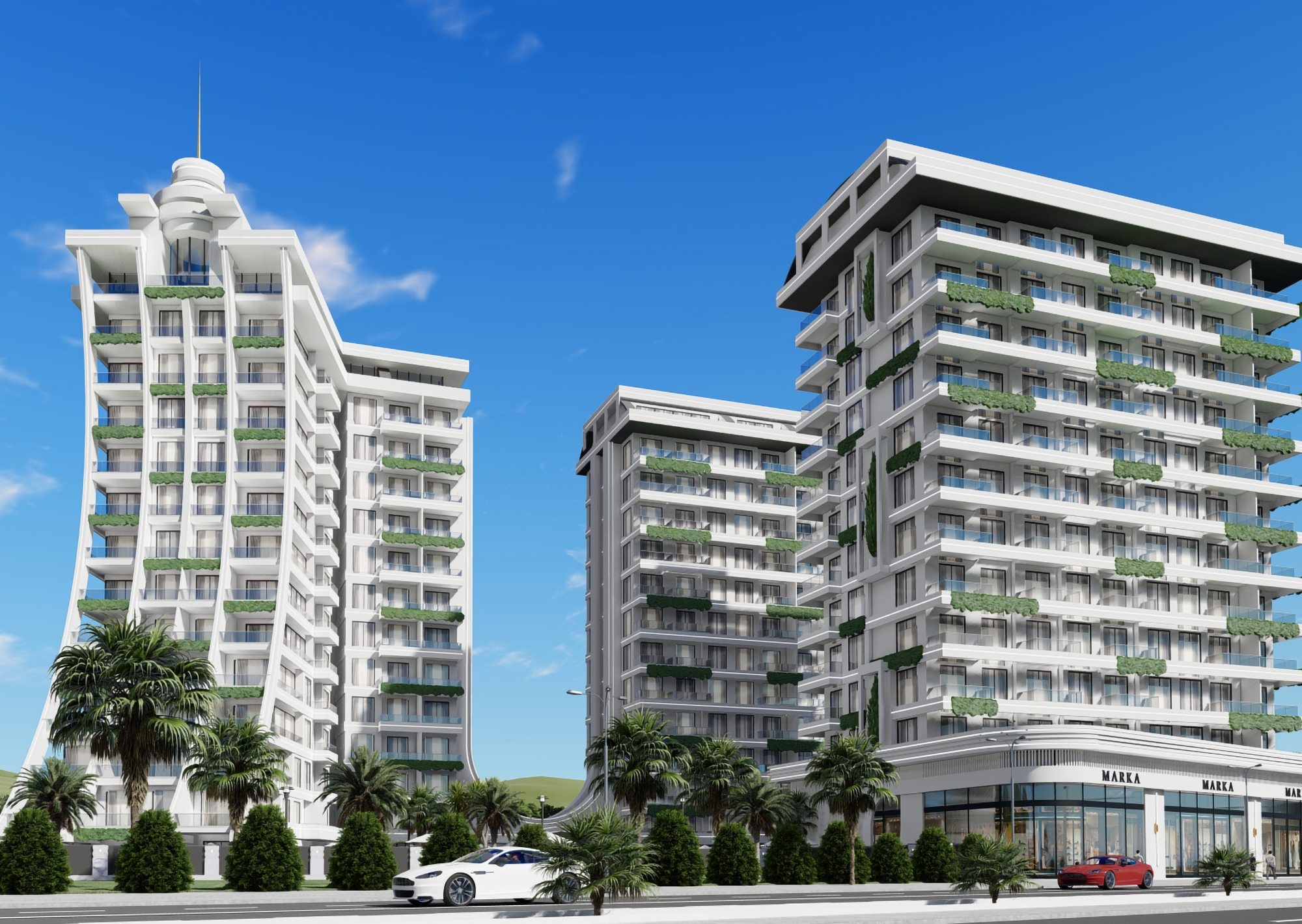 Luksus 1+1 Lejlighed med Hav- og Bjergudsigt, Alanya - Mahmutlar