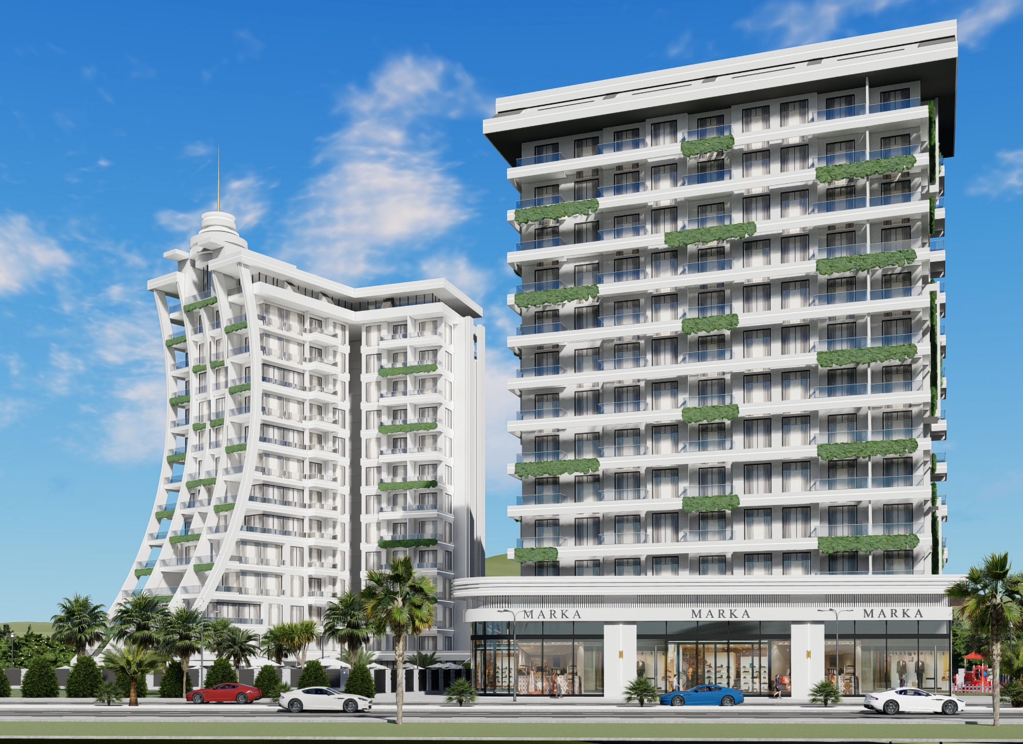 Luksus 1+1 Lejlighed med Hav- og Bjergudsigt, Alanya - Mahmutlar