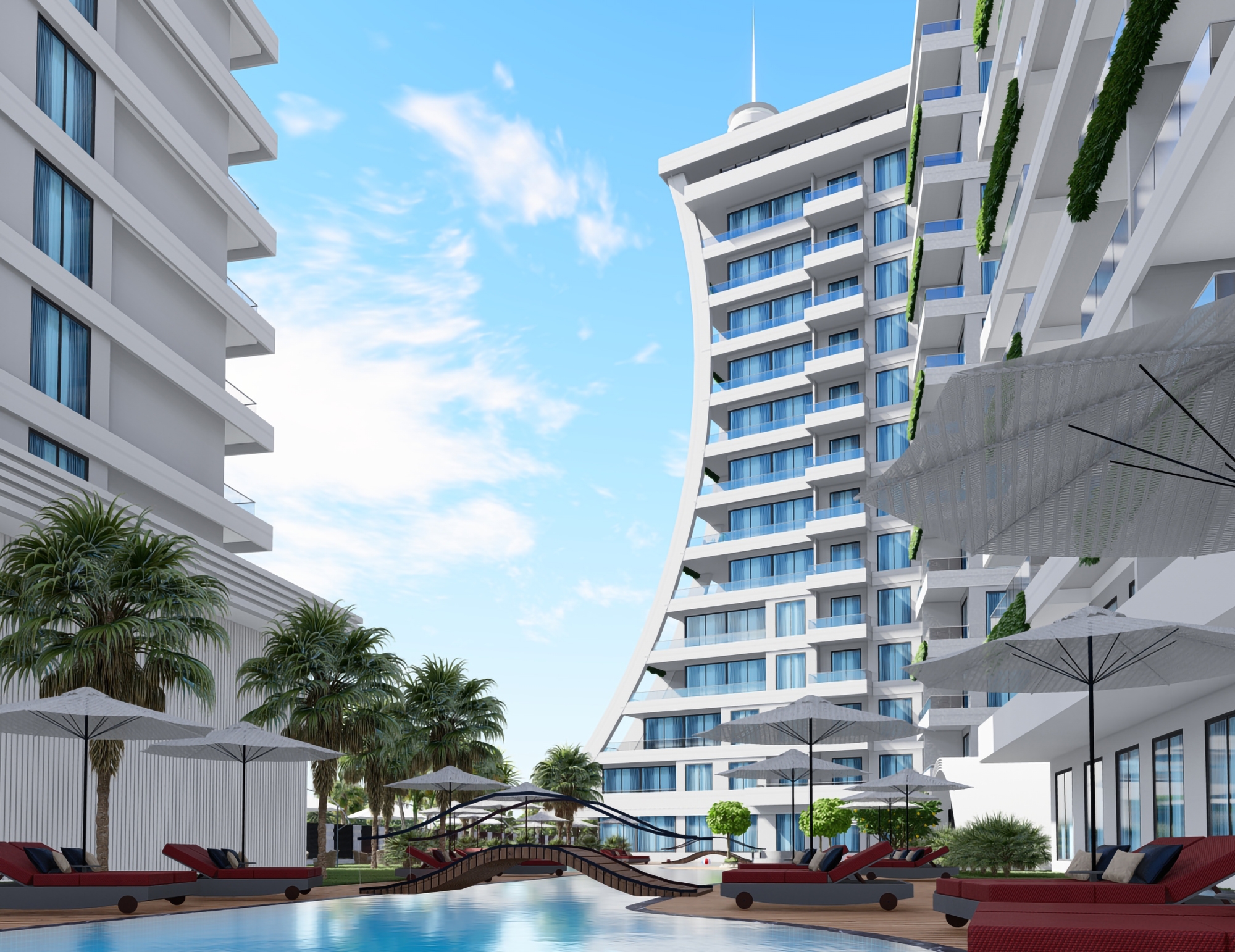 Luksus 1+1 Lejlighed med Hav- og Bjergudsigt, Alanya - Mahmutlar