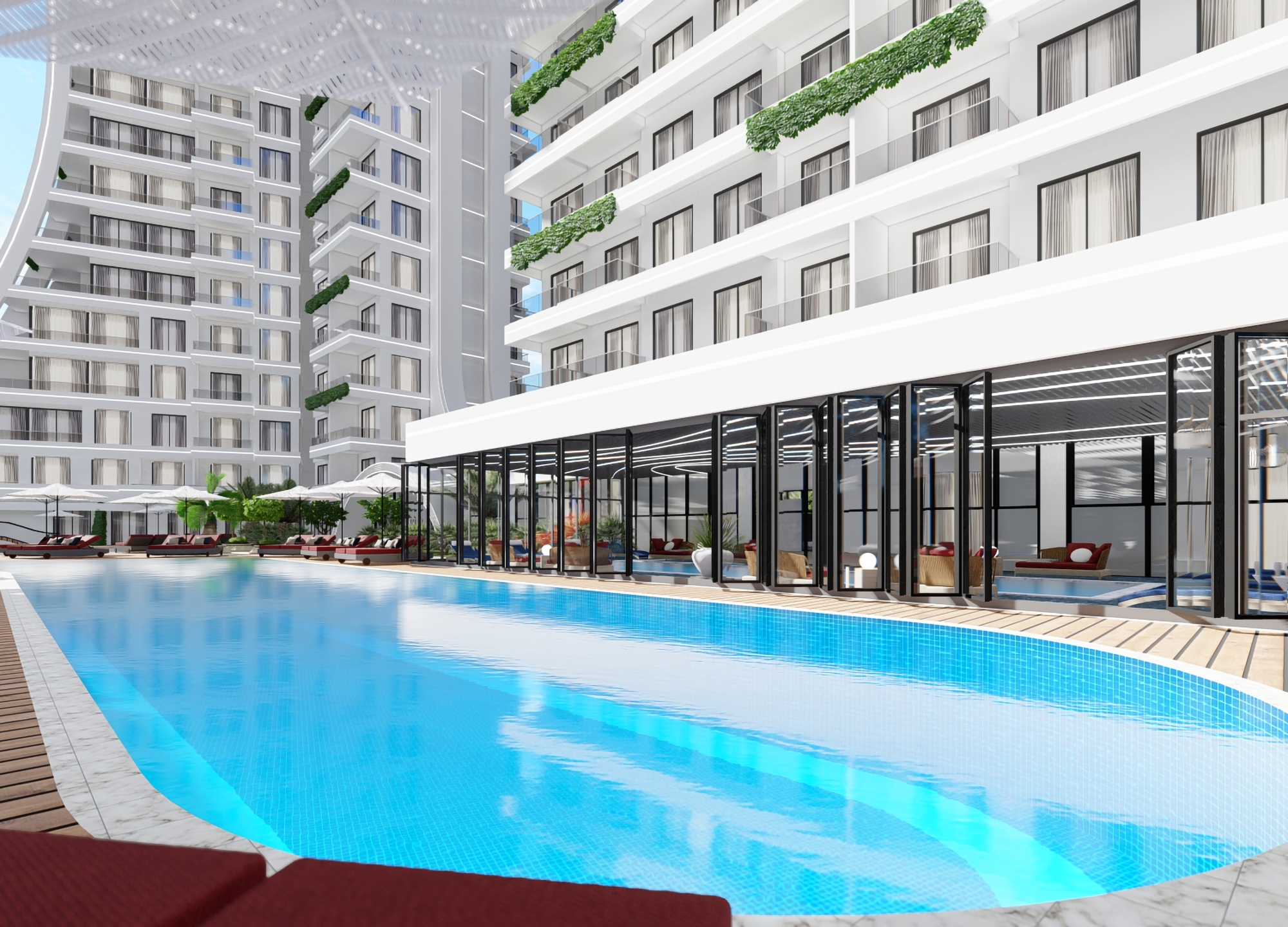Luksus 1+1 Lejlighed med Hav- og Bjergudsigt, Alanya - Mahmutlar