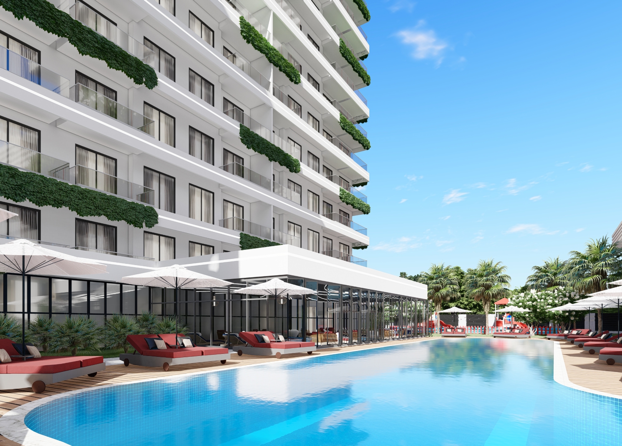 Luksus 1+1 Lejlighed med Hav- og Bjergudsigt, Alanya - Mahmutlar