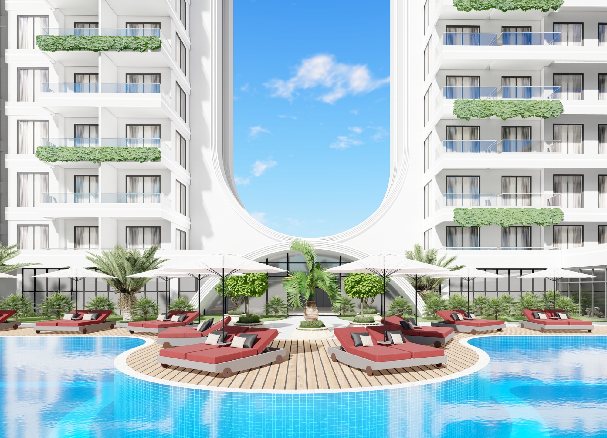 Luksus 1+1 Lejlighed med Hav- og Bjergudsigt, Alanya - Mahmutlar