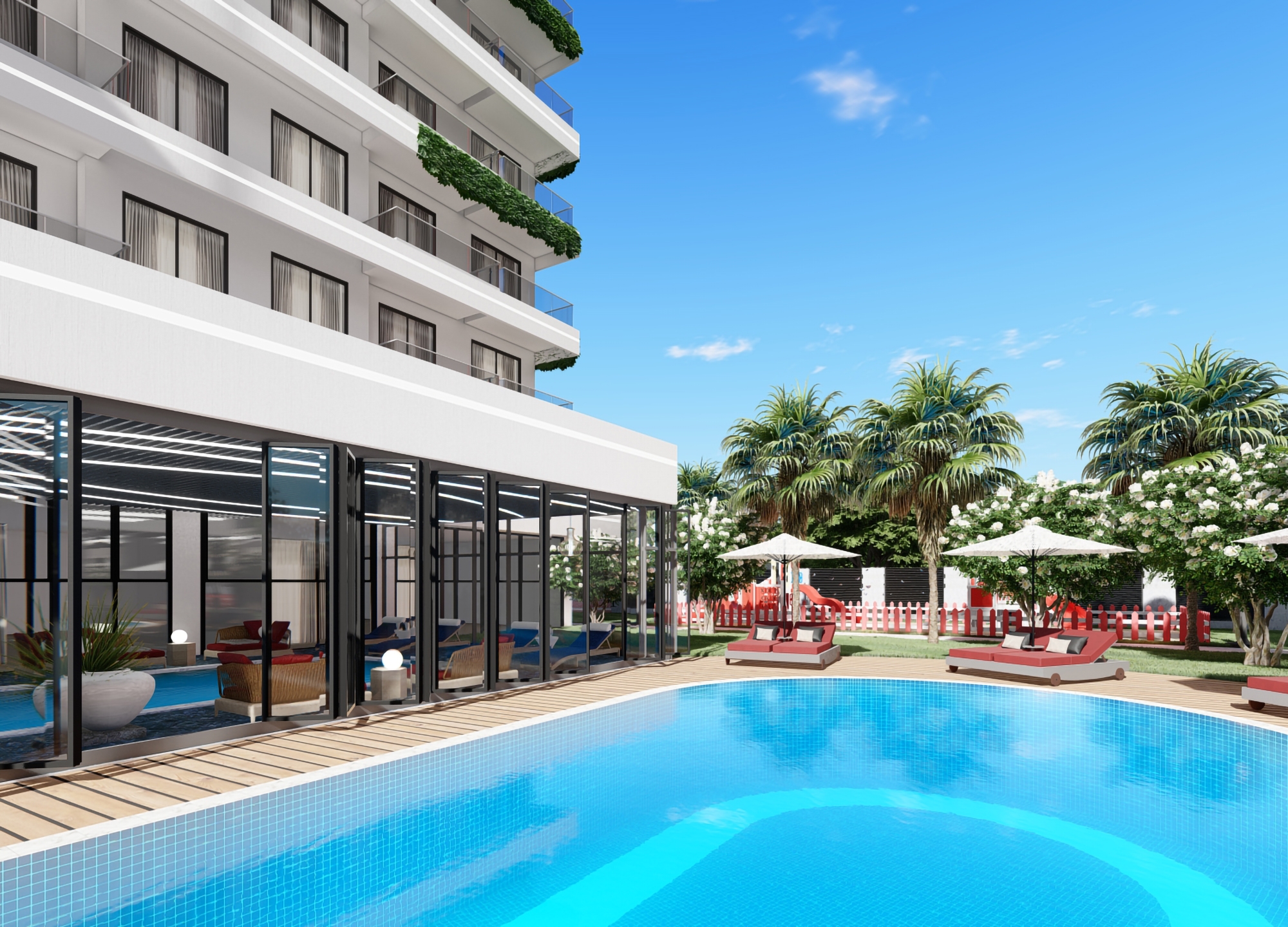 Luksus 1+1 Lejlighed med Hav- og Bjergudsigt, Alanya - Mahmutlar
