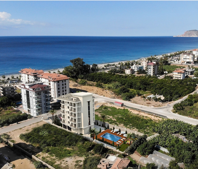 Sea and Mountain View 2+1 Garden Floor with Pool and Fitness, Alanya-Kestel