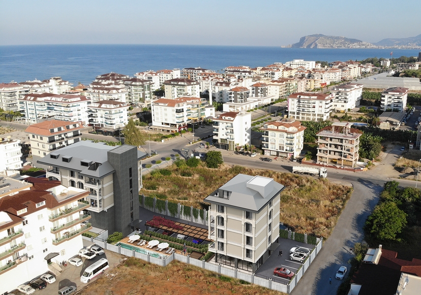 Luxuriöse 1+1 Wohnung mit Meerblick und Bergblick, Alanya - Kestel