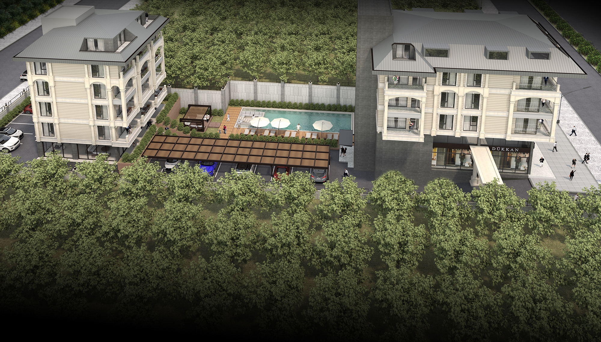 Luxuriöse 1+1 Wohnung mit Meerblick und Bergblick, Alanya - Kestel