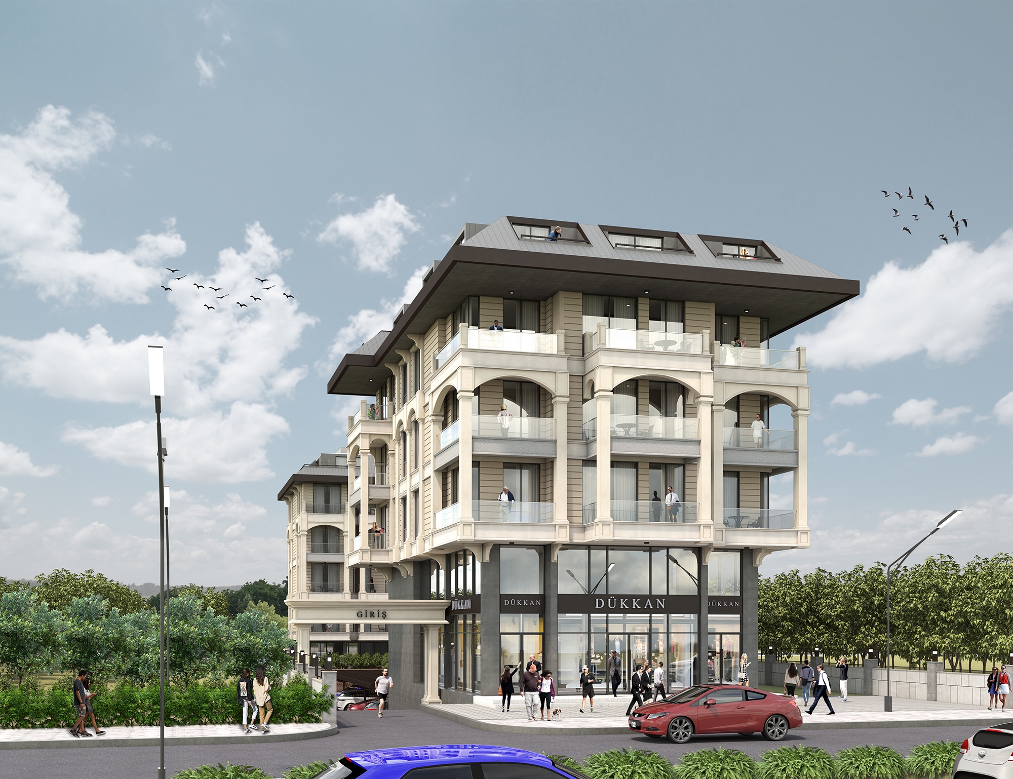 Luxuriöse 1+1 Wohnung mit Meerblick und Bergblick, Alanya - Kestel