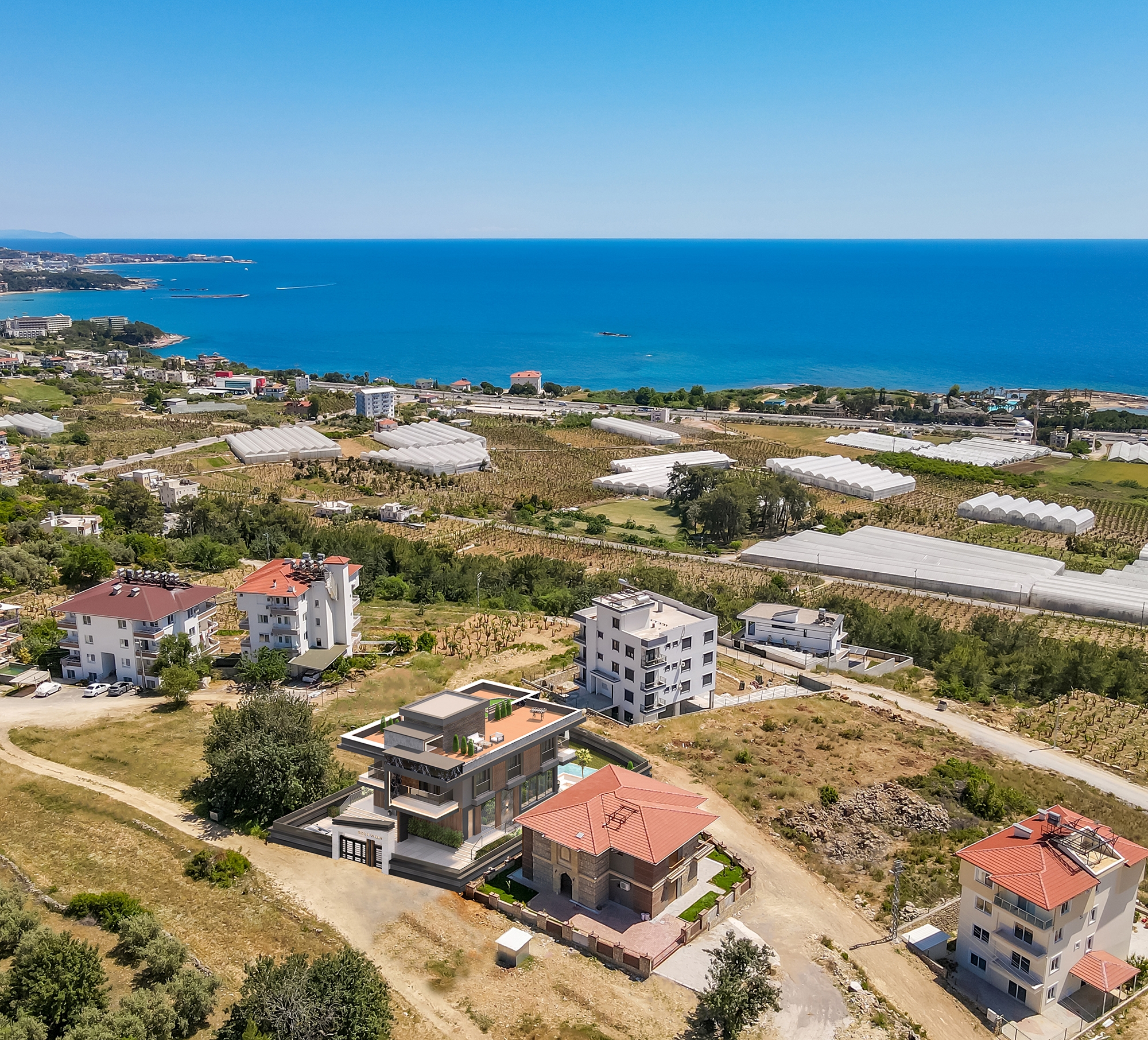 Lyxig 5+1 Villa med Hav och Bergsutsikt i Alanya - Incekum
