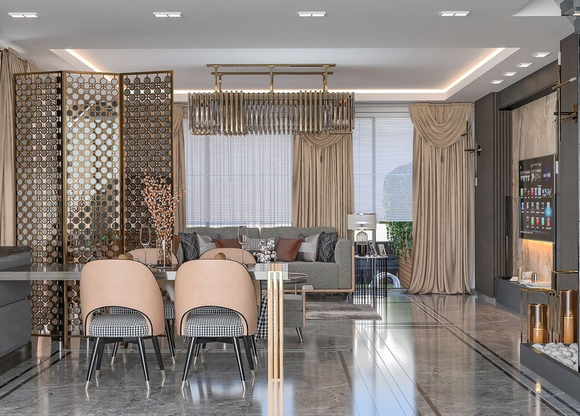Lyxig 5+1 Villa med Hav och Bergsutsikt i Alanya - Incekum