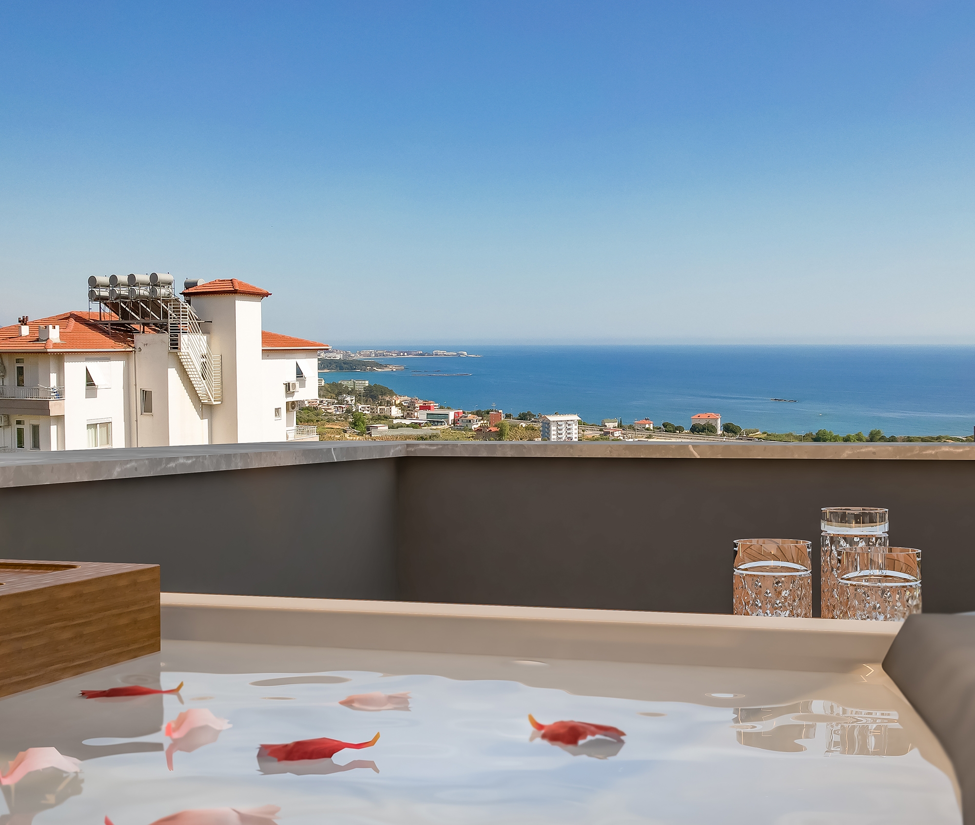 Lyxig 5+1 Villa med Hav och Bergsutsikt i Alanya - Incekum