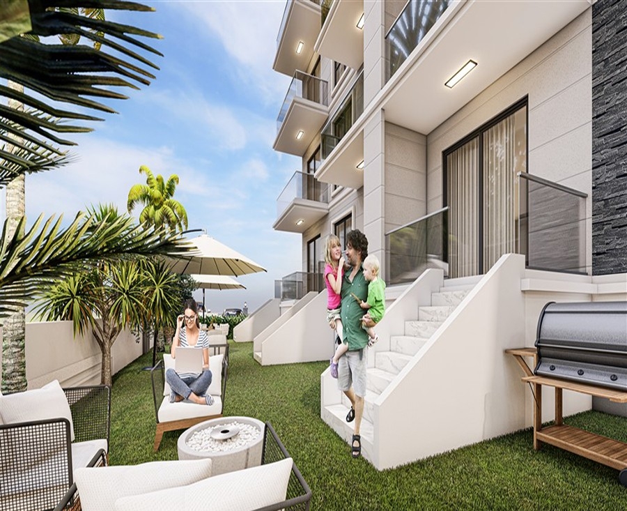 Luxuriöses 1+1 Apartment mit Meerblick und Bergblick in Payallar, Alanya