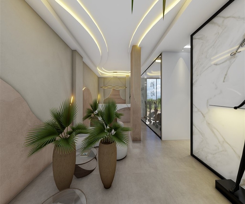 Luxuriöses 1+1 Apartment mit Meerblick und Bergblick in Payallar, Alanya