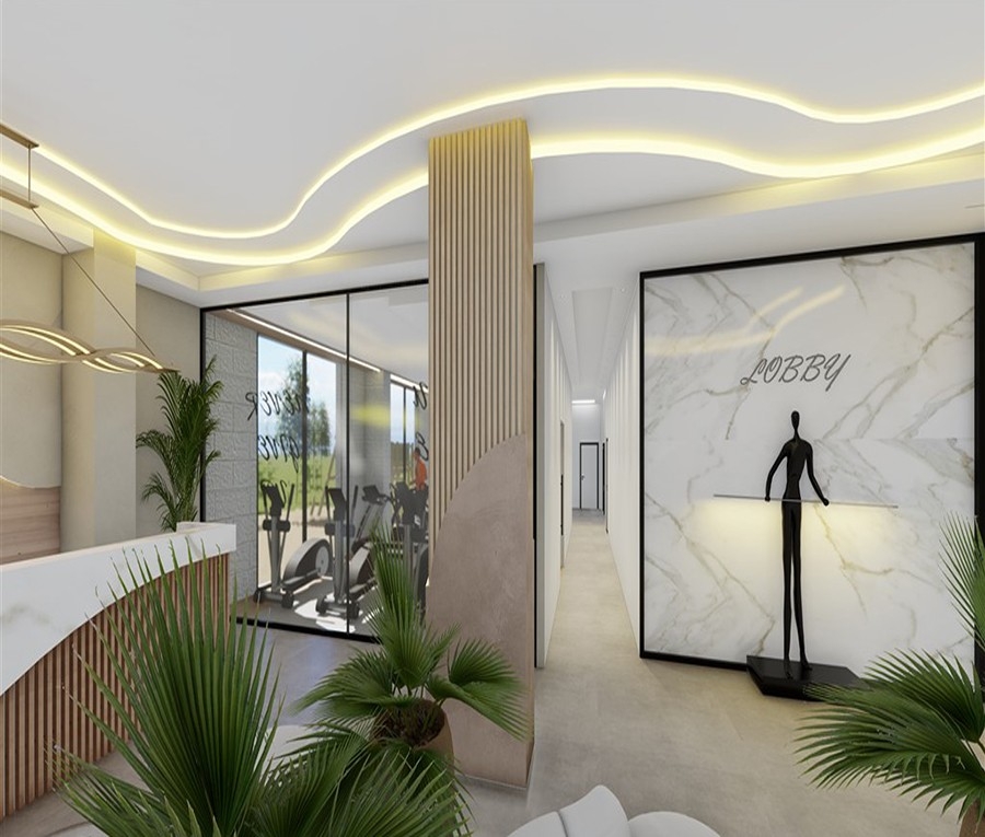 Luxuriöses 1+1 Apartment mit Meerblick und Bergblick in Payallar, Alanya