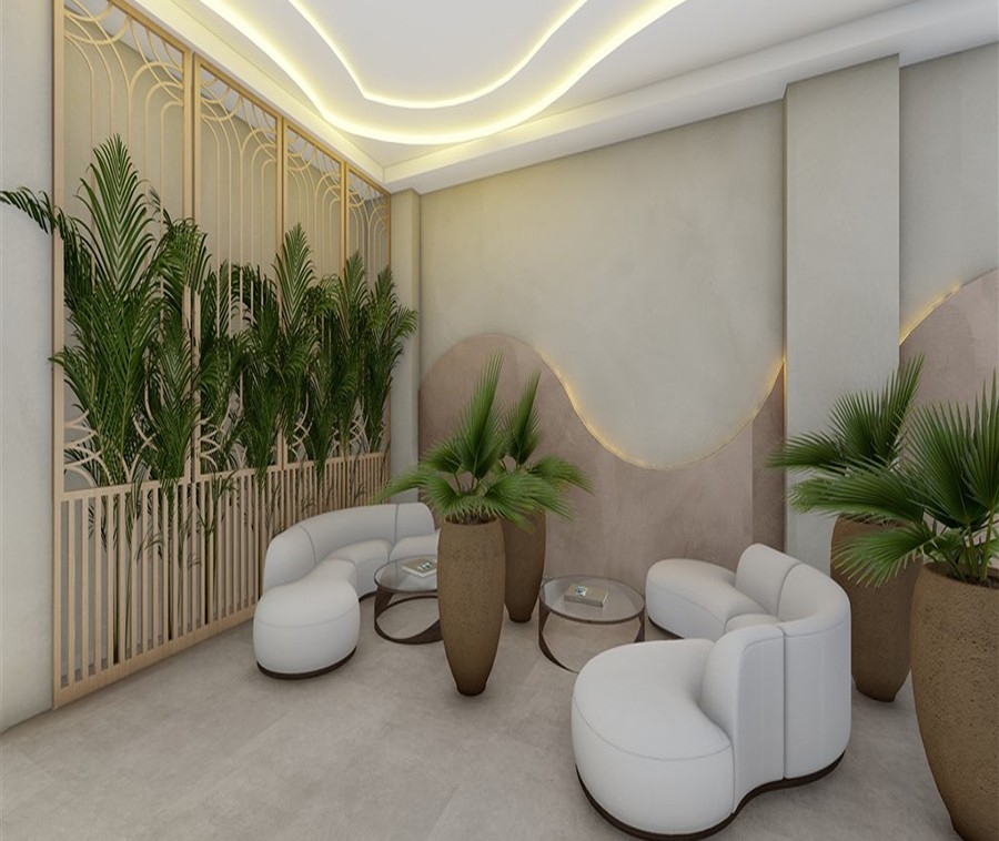 Luxuriöses 1+1 Apartment mit Meerblick und Bergblick in Payallar, Alanya