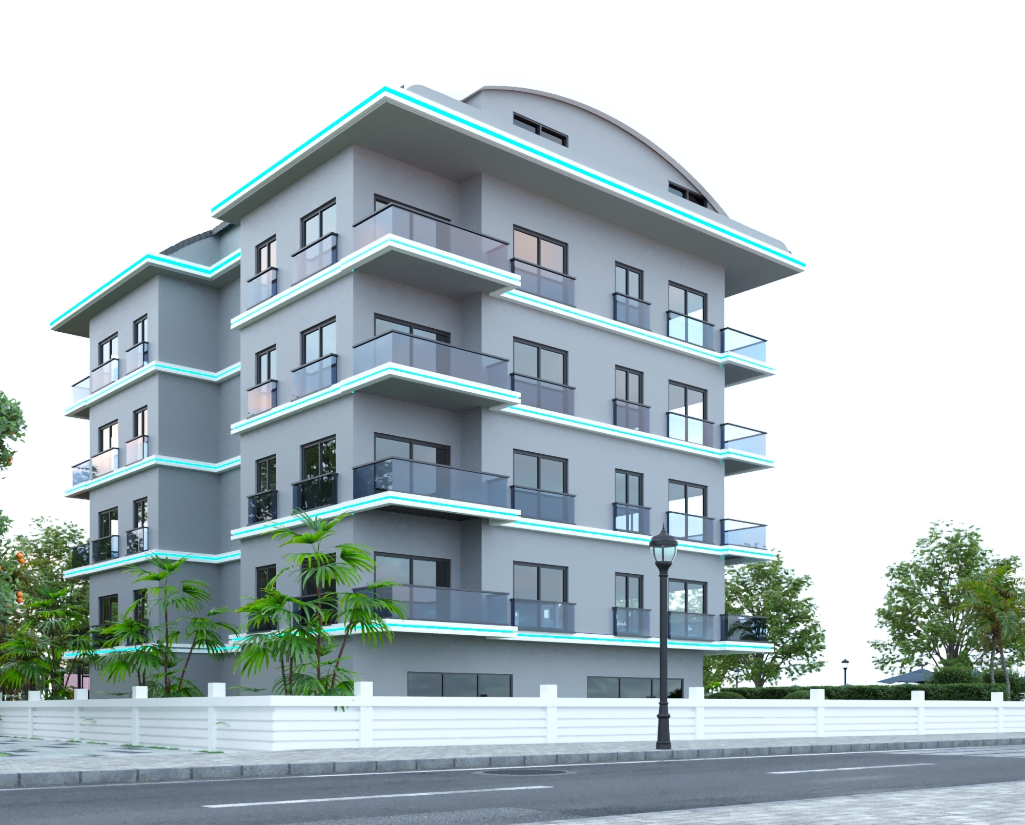 Luxuriöse 1+1 Wohnung mit Meerblick und Bergblick in Alanya-Incekum