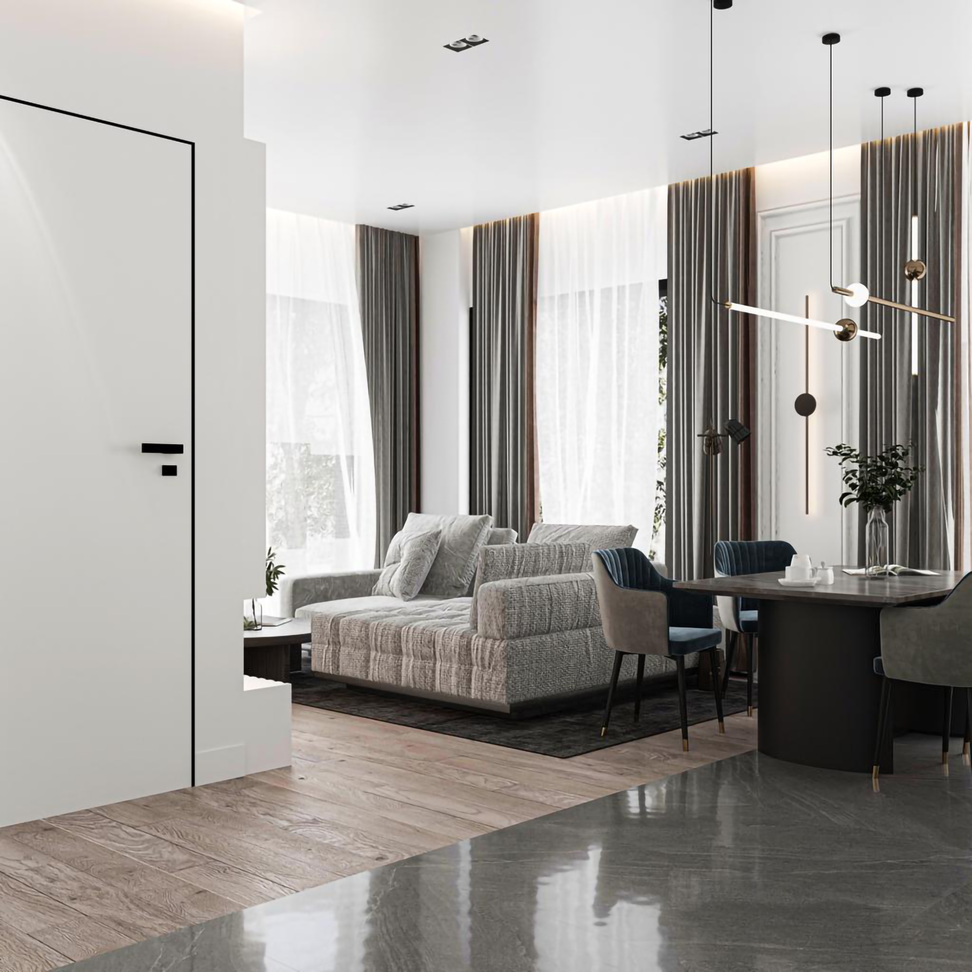 Luxuriöse 1+1 Wohnung mit Meerblick und Bergblick in Alanya-Incekum